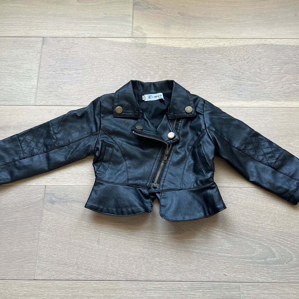 Pleather baby jacket